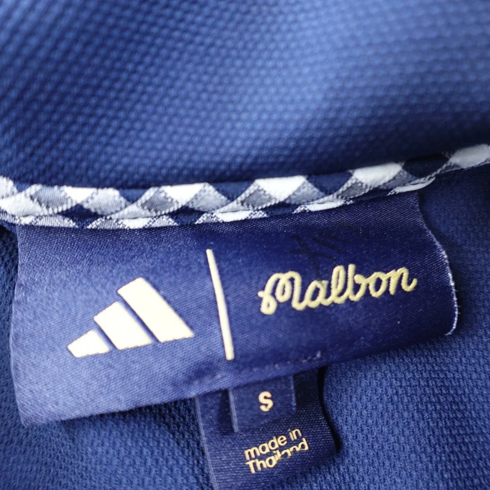 Adidas x Malbon Golf Polo Mens Small Crosby Collection Buckets Navy IP9219